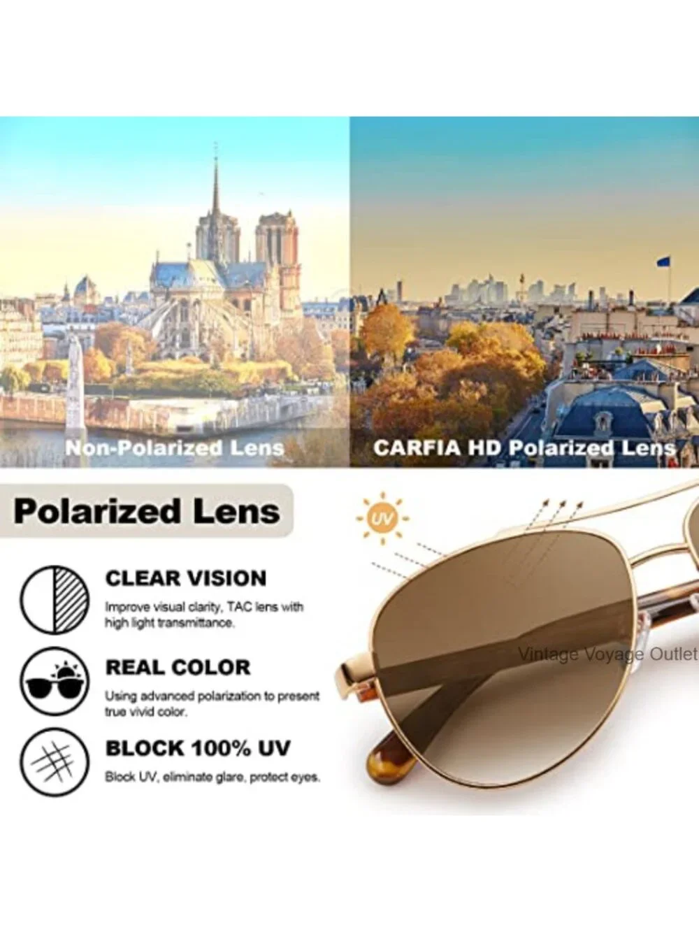 Polarized Pilot Sunglasses for Women UV400 Metal Frame Teardrop Aviator